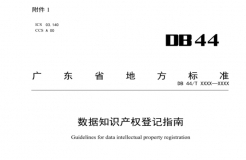 7月18日截止！廣東省地方標(biāo)準(zhǔn)《數(shù)據(jù)知識(shí)產(chǎn)權(quán)登記指南（送審稿）》征求意見(jiàn)