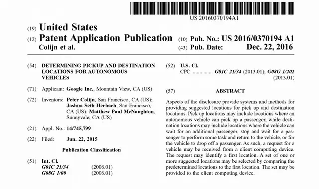 Google 這項(xiàng)自動(dòng)駕駛的新專利，可能會(huì)讓 Uber 瑟瑟發(fā)抖