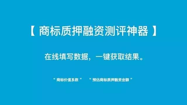 小小「商標(biāo)質(zhì)押融資測評神器」 再掀「企業(yè)商標(biāo)質(zhì)押融資」新浪潮！