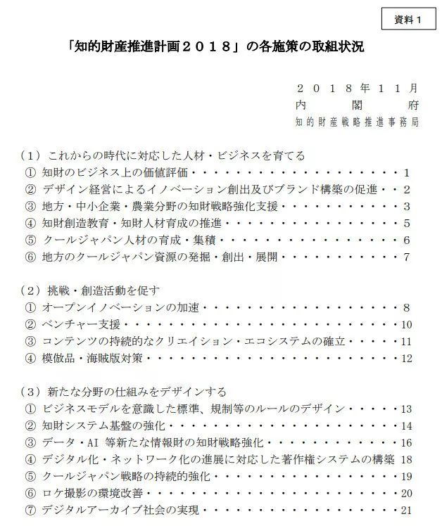 一文讀懂日本《2018年知識產(chǎn)權(quán)推進(jìn)計劃》政策實施狀況報告