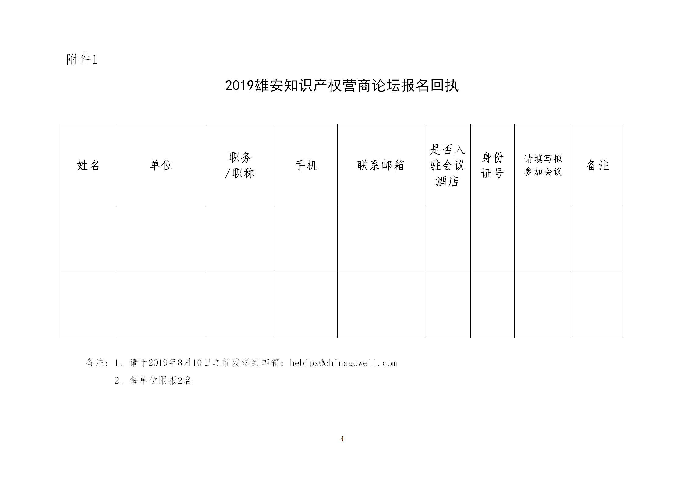 倒計時！“2019雄安知識產(chǎn)權(quán)營商論壇”8月底即將舉辦