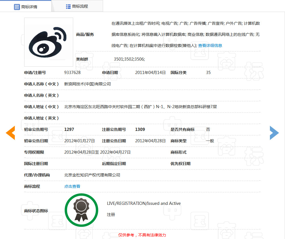 “微博課堂”侵犯“微博”商標(biāo)權(quán)案，新浪二審獲賠200余萬