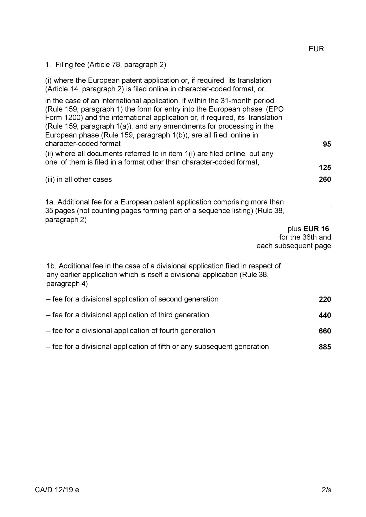 歐洲專利局自2020年4月1日起實施新的收費標準