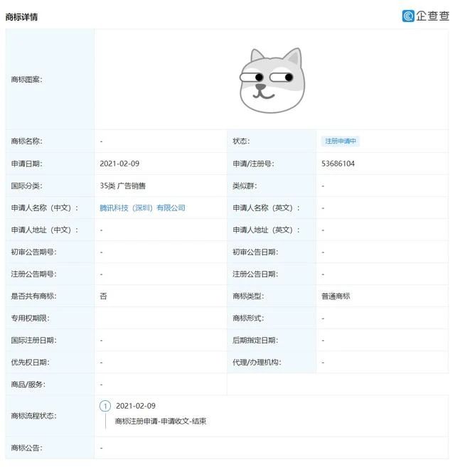 騰訊申請注冊多個“狗頭”商標(biāo)，網(wǎng)友吐槽：要把企鵝換成旺財？