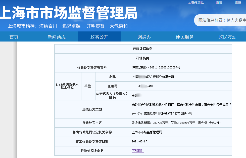 3家企業(yè)因擅自開展專利代理業(yè)務(wù)被處罰！