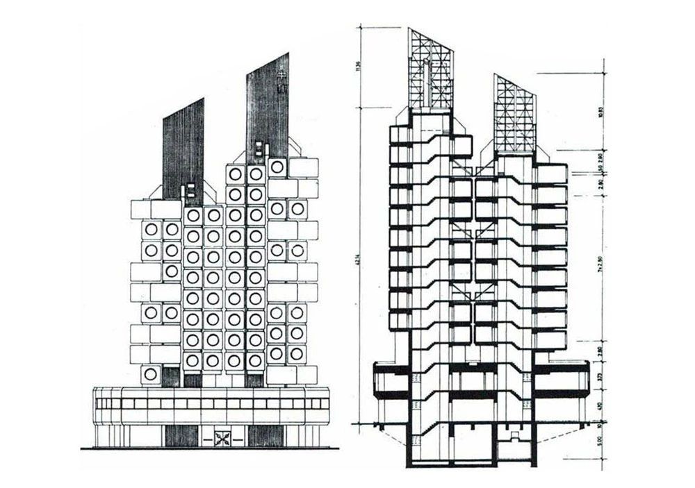 從建成到拆除！再見了，黑川紀(jì)章的 ‘中銀膠囊塔’