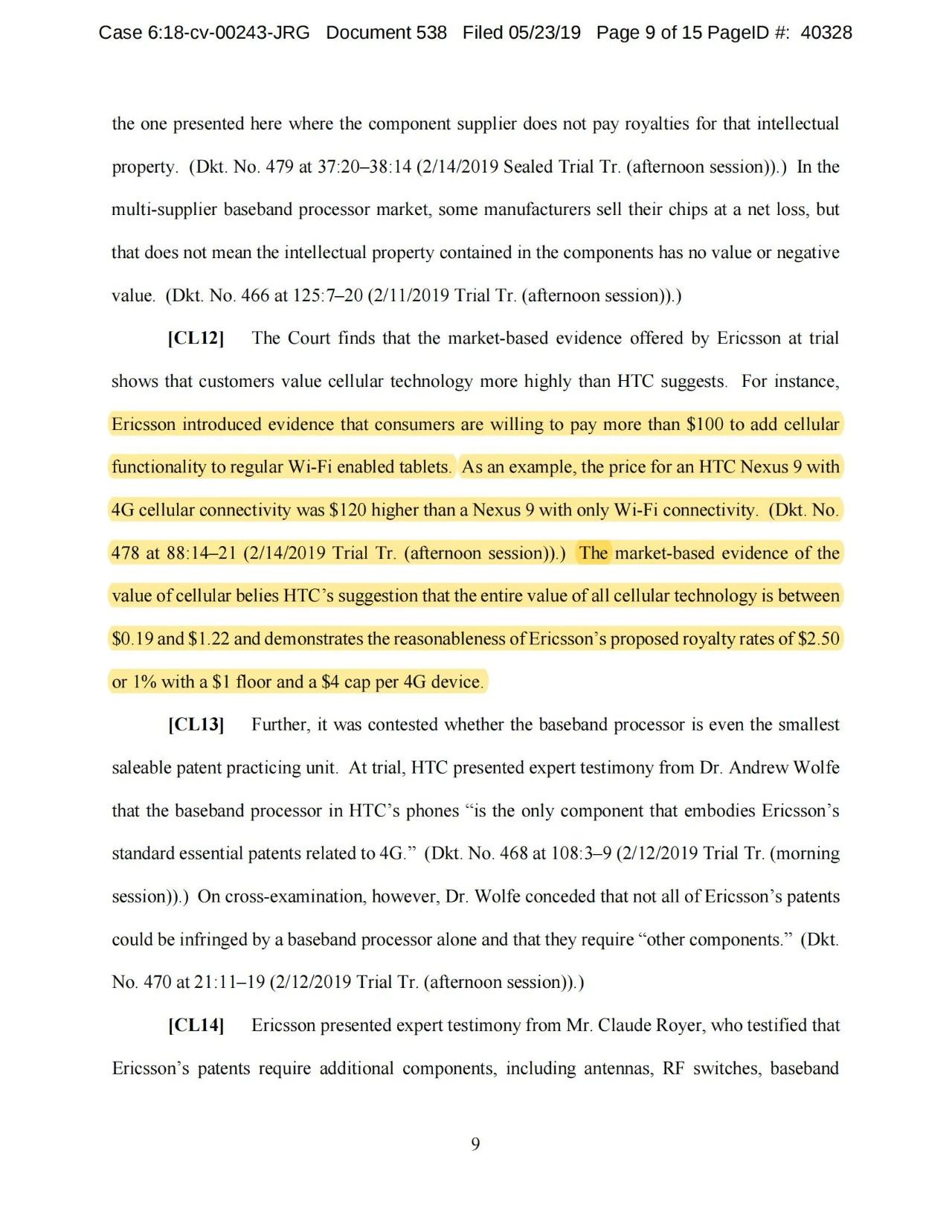 美國第五巡回上訴法院二審判決認定愛立信符合FRAND承諾