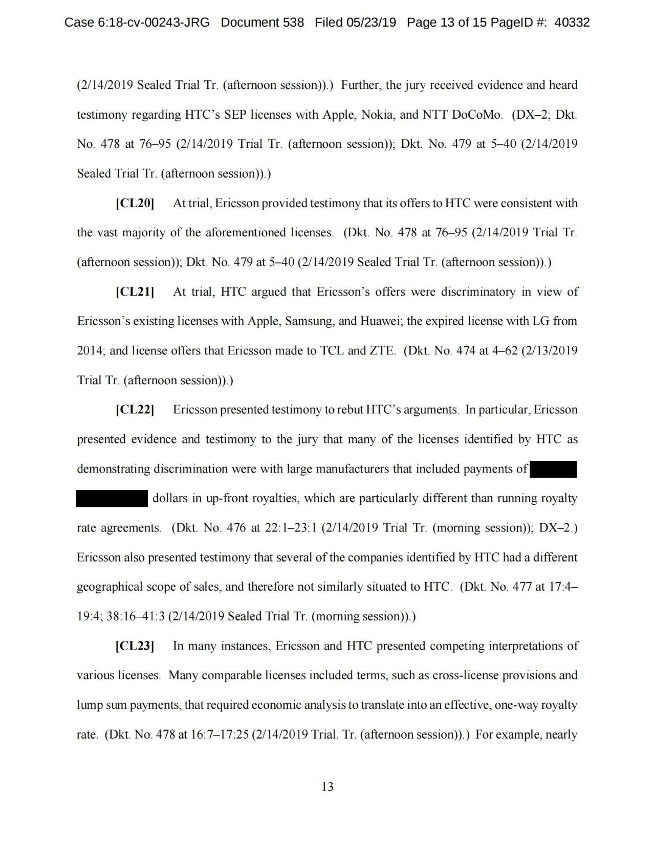 美國第五巡回上訴法院二審判決認(rèn)定愛立信符合FRAND承諾