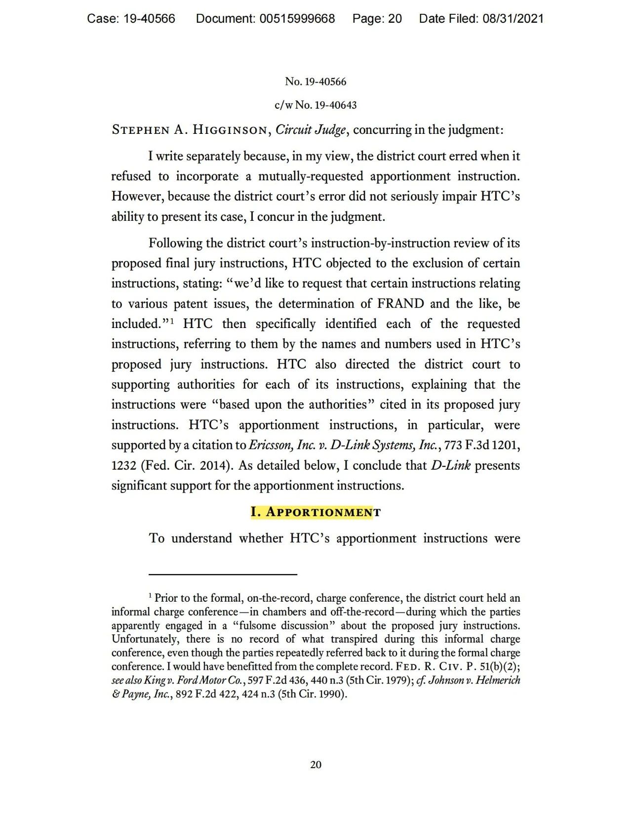 美國第五巡回上訴法院二審判決認定愛立信符合FRAND承諾