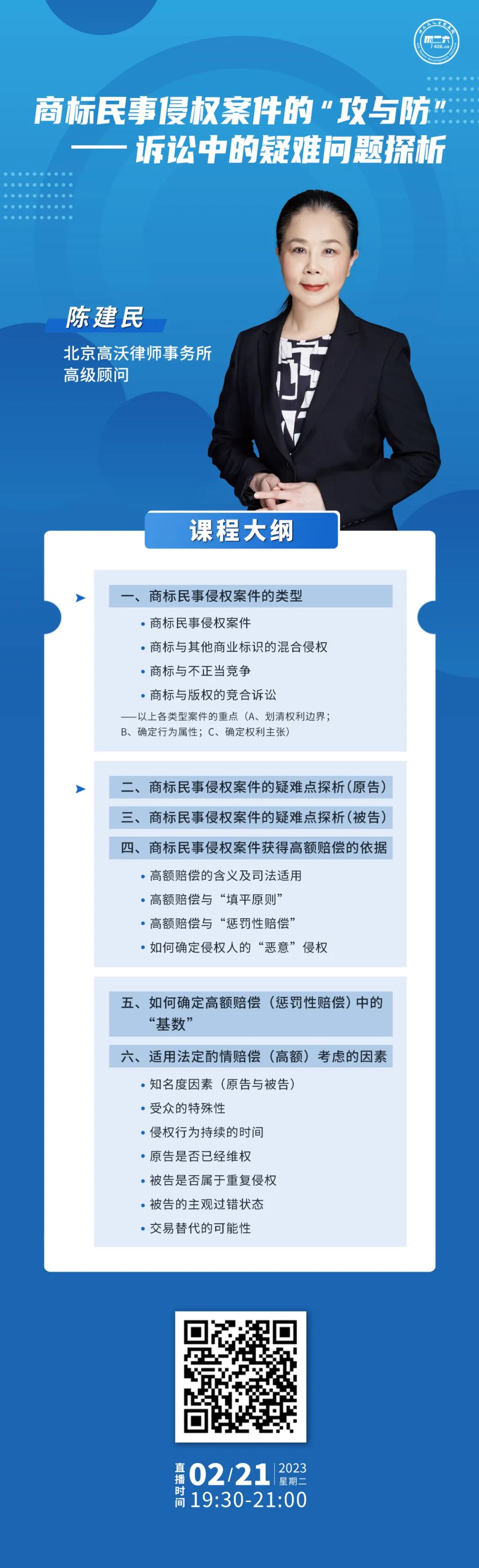 今晚19:30直播！商標(biāo)民事侵權(quán)案件的“攻與防”——訴訟中的疑難問題探析