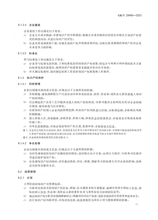 2024.1.1日起！《企業(yè)知識產權合規(guī)管理體系 要求》（GB/T 29490-2023）國家標準實施