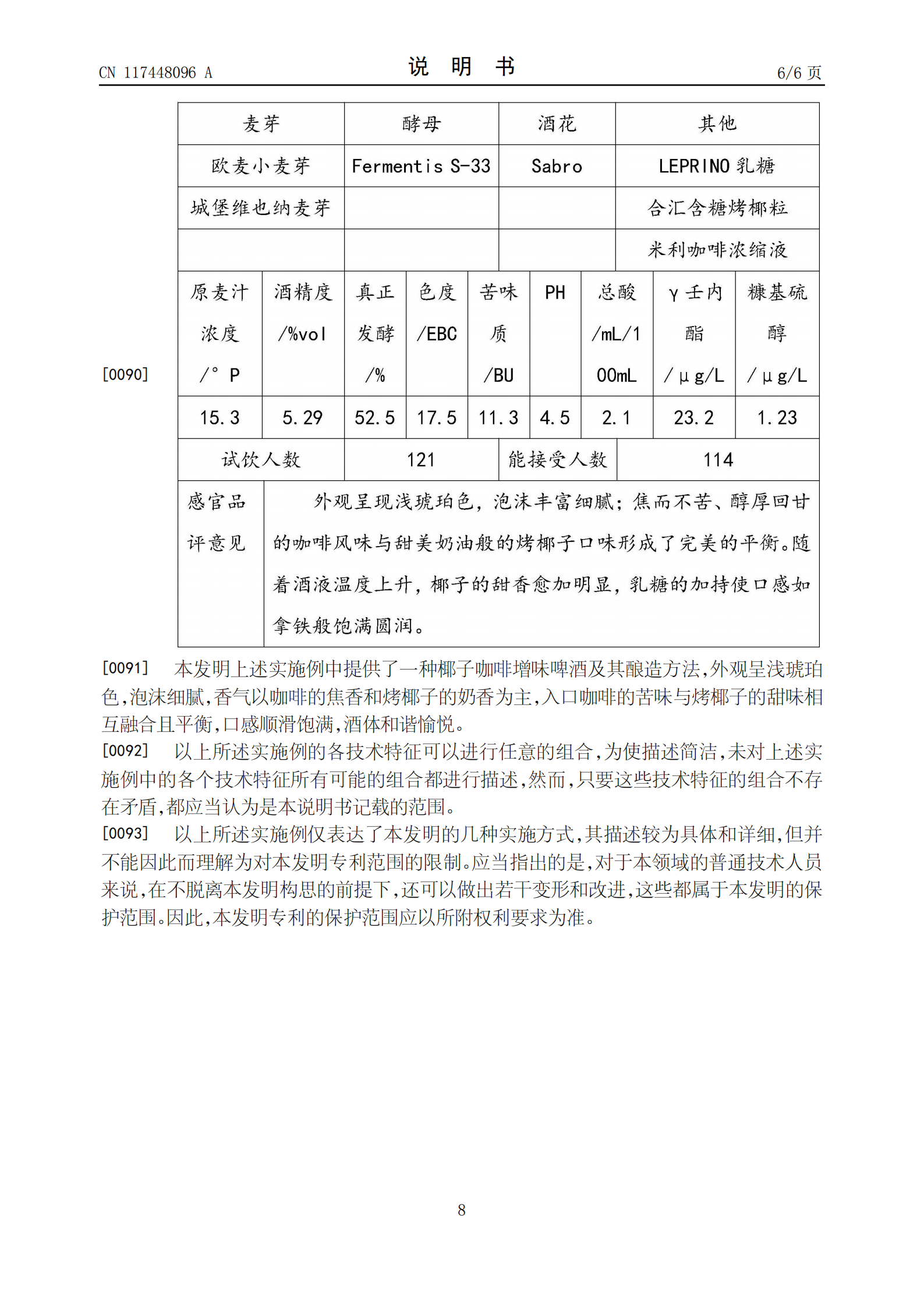 椰子咖啡增味啤酒！燕京啤酒一種椰子咖啡增味啤酒及其釀造方法專利實質審查生效