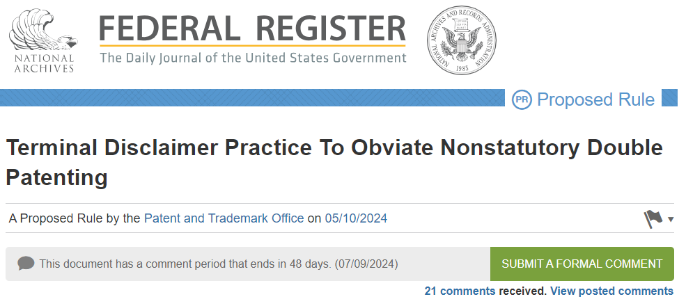 USPTO擬發(fā)布期末放棄（Terminal Disclaimer）新規(guī)，將顯著影響美國專利申請和保護策略