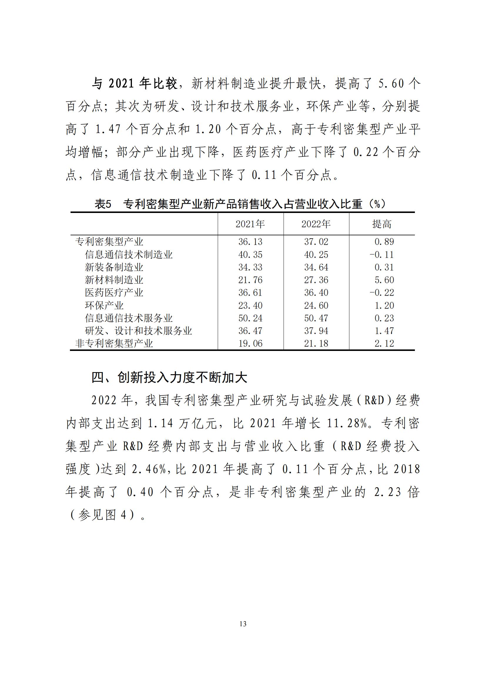 《中國(guó)專利密集型產(chǎn)業(yè)統(tǒng)計(jì)監(jiān)測(cè)報(bào)告》發(fā)布!（附全文）